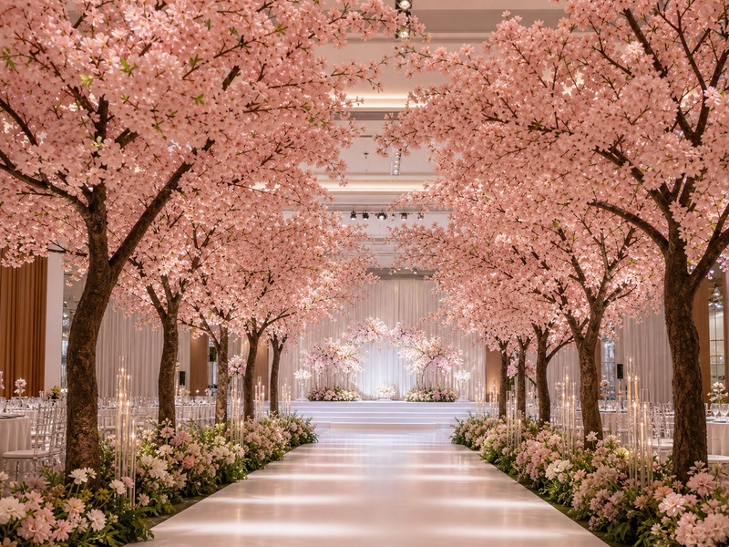 Event venue flower wall