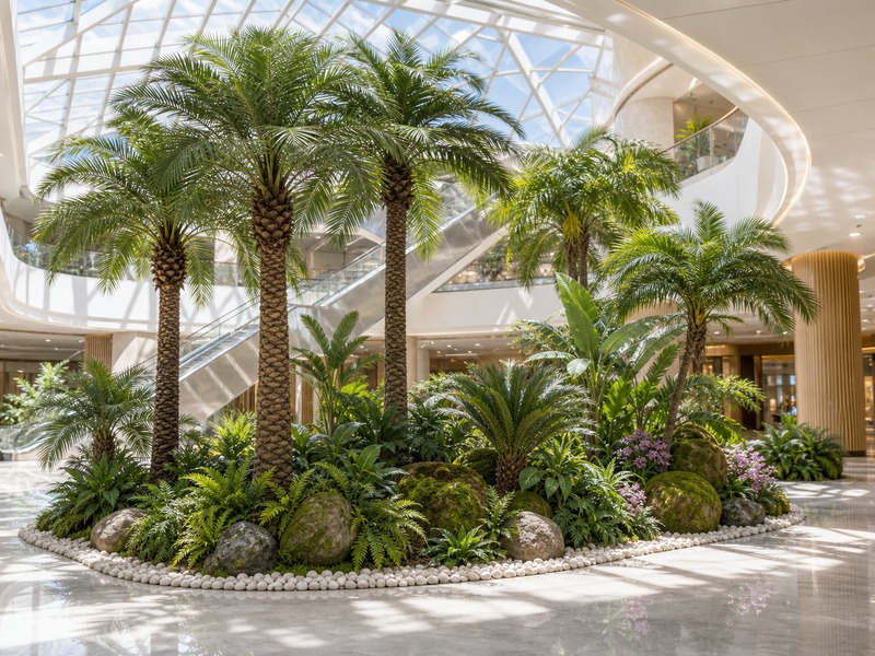 Mall atrium greenery