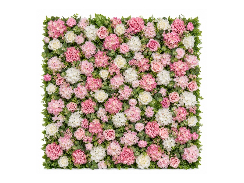 Flower wall panel